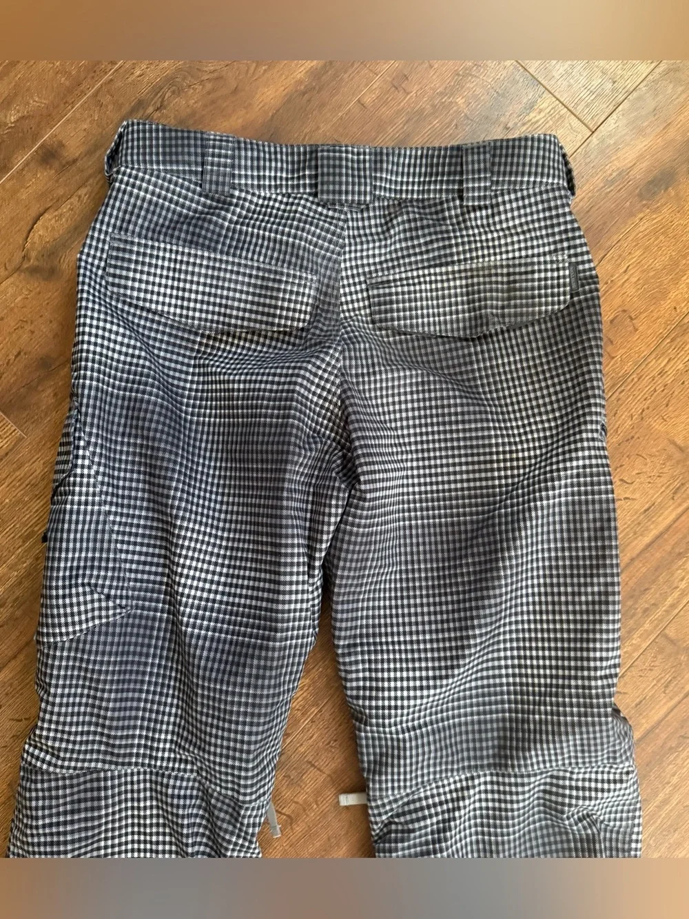 Burton Men's Black & White Gingham Snowboarding Snow Ski Pants Medium